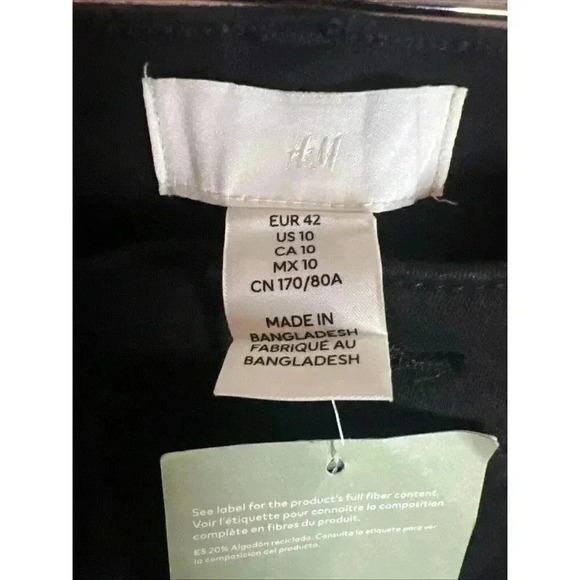 H&M Skinny RegularWaist‎ Full length stretch black size:US 10 - Picture 3 of 13